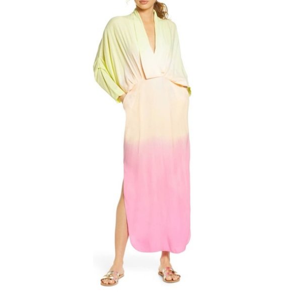 S/W/F Long Sleeve Dip Dye Maxi Dress NWT - Picture 5 of 14